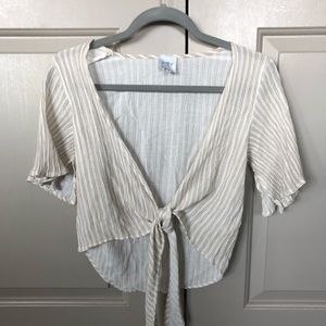 Tie Up Striped Top